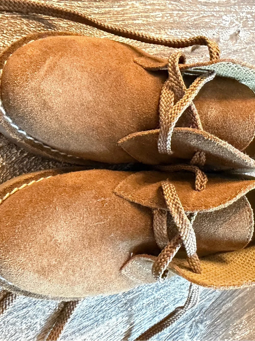 JCrew - CrewCuts Kids Brown Suede Lace-Up Shoes